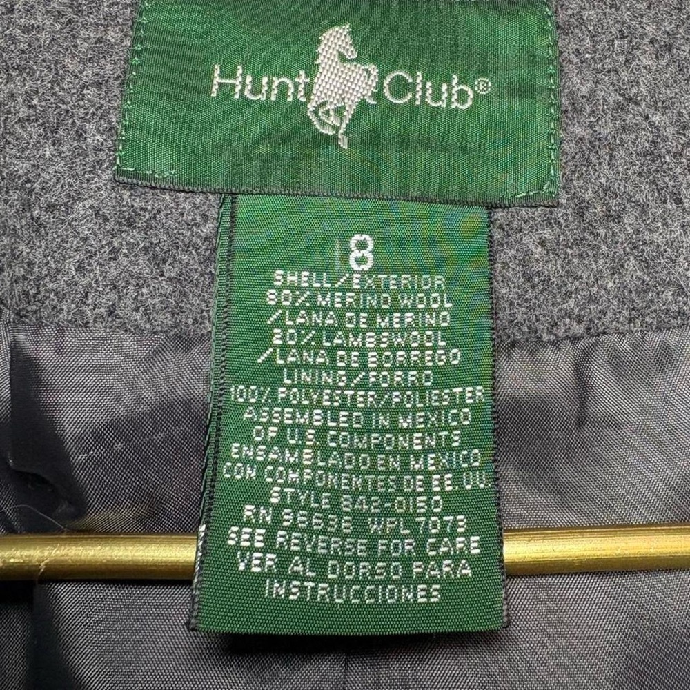 Vintage Hunt Club grey merino/lamb’s wool coat - Picture 3 of 8